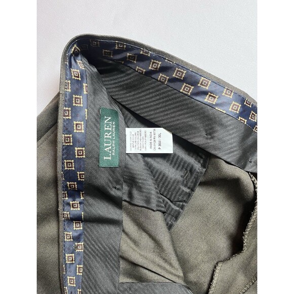 LAUREN Ralph Lauren Men's Dress Pants Slacks 36x30L Brown Trousers Khaki - Picture 7 of 11